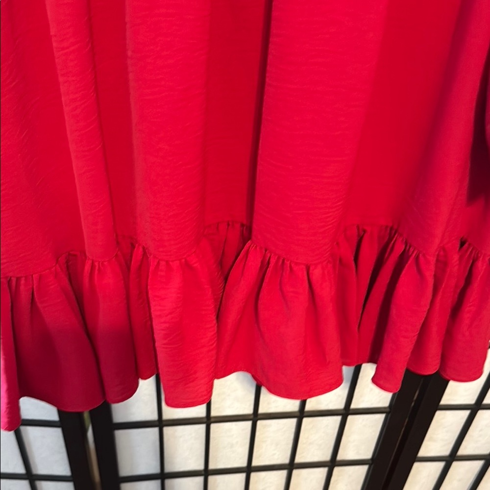 Vince Camuto Red Ruffled Tiered Sundress - Picture 3 of 5